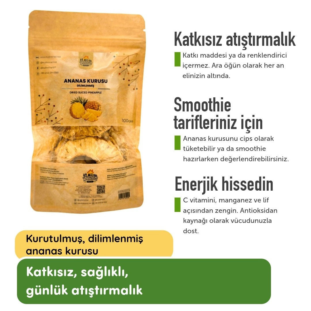 Dried Pineapple - 100gr