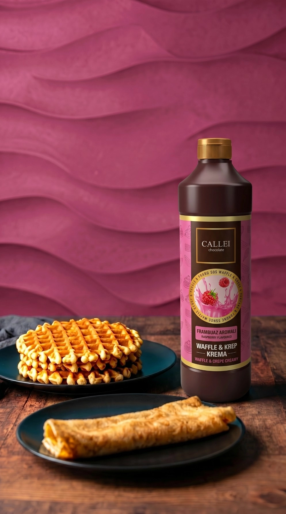 Callei Frambuaz Waffle Krep Sos | 1 KG