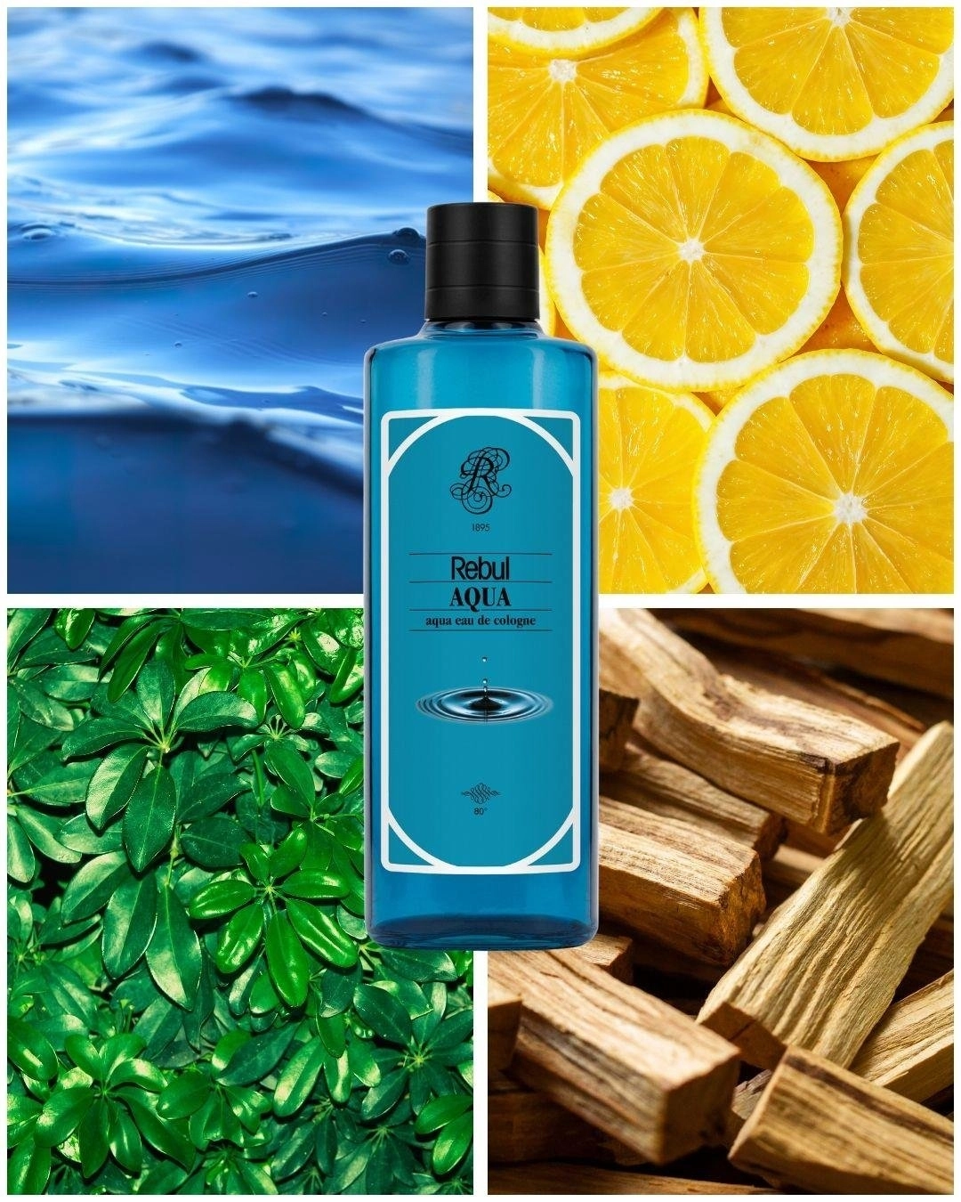 Rebul Aqua EDC Cologne | 250 ml Glass Bottle