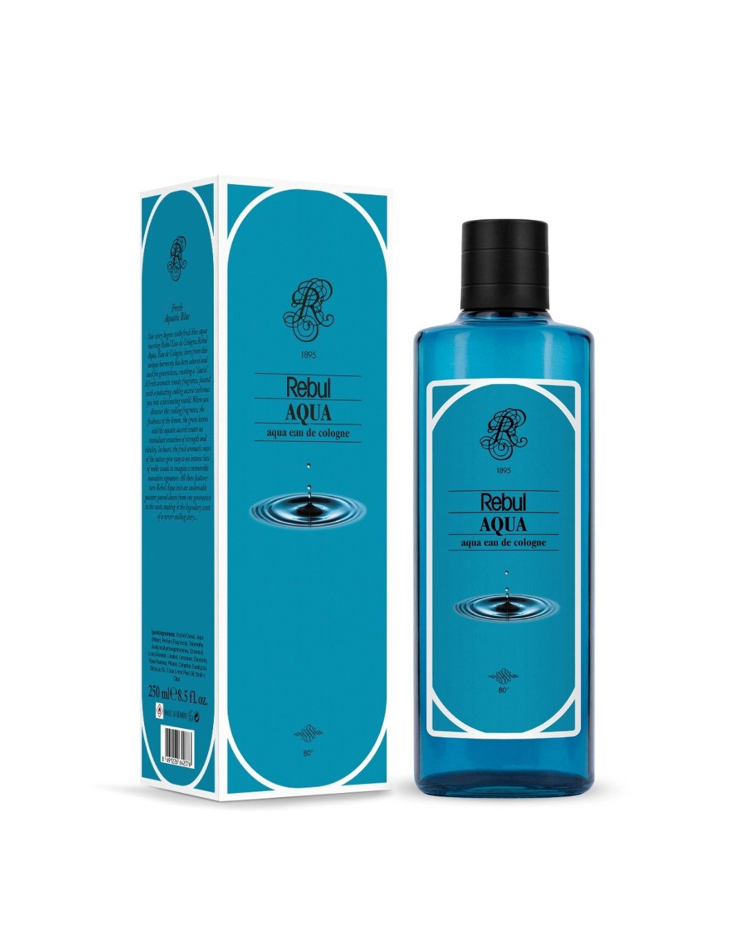 Rebul Aqua EDC Cologne | 250 ml Glass Bottle