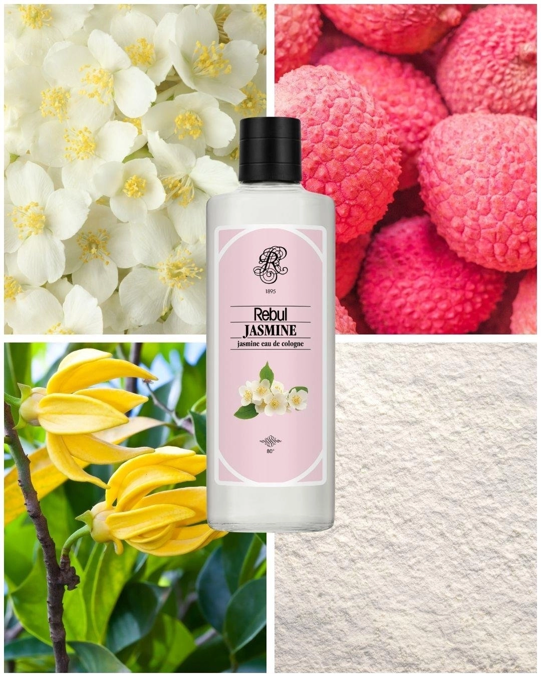 Rebul Jasmine EDC Cologne | 250 ml Glass Bottle