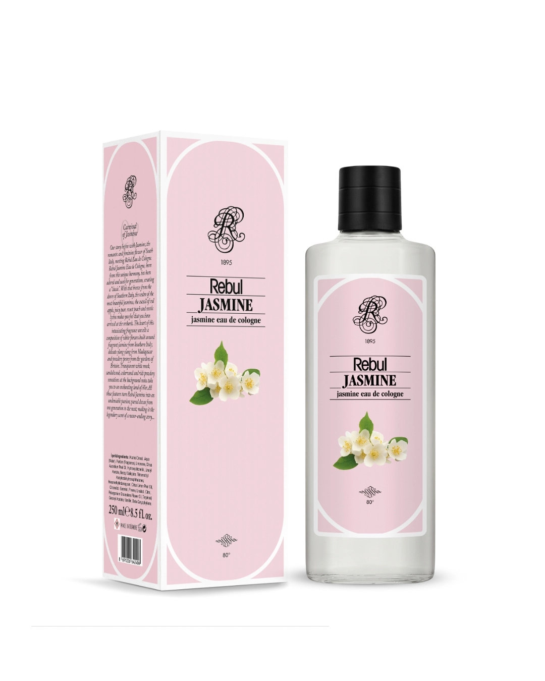 Rebul Jasmine EDC Cologne | 250 ml Glass Bottle