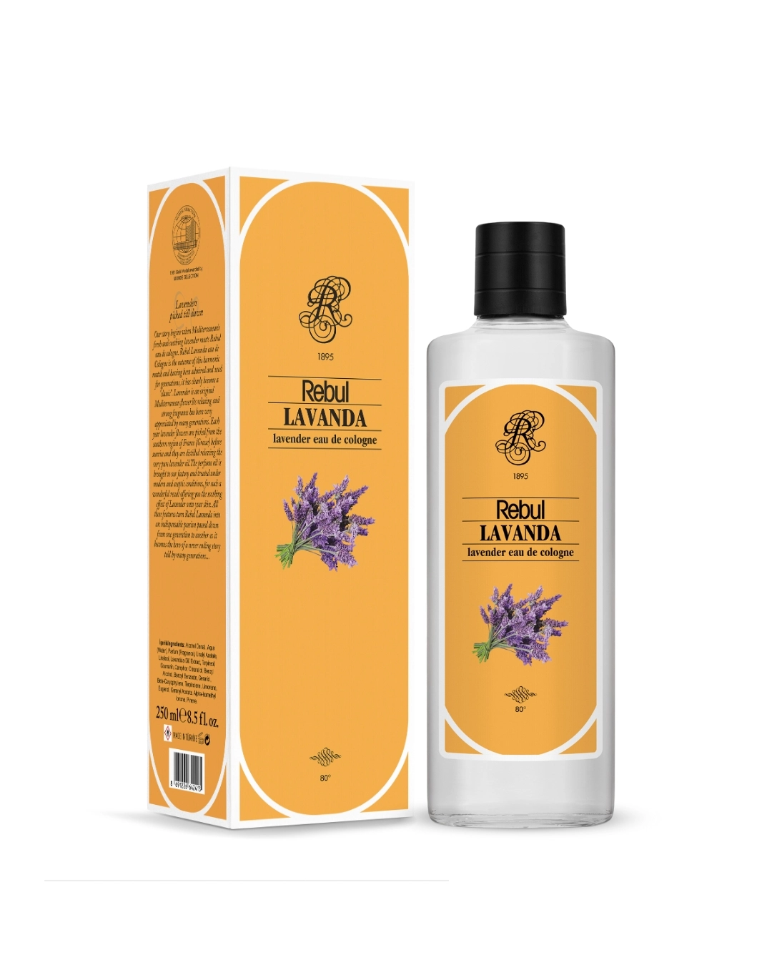 Rebul Lavender EDC Cologne | 250 ml Glass Bottle