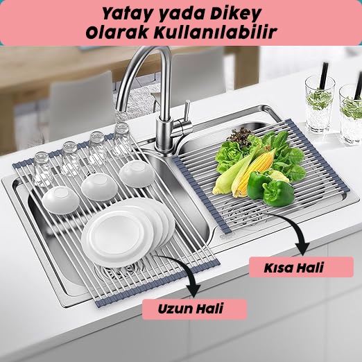 YUVADAN%20-%20Evye%20Üstü%20Katlanabilir%20Bulaşık%20Kurutmalık