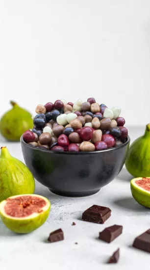 CHOCOLATE-COATED FIG DRAJE | 1000 g