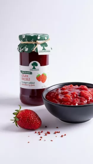 Şeker İlavesiz Çilek Reçeli | 300 gr