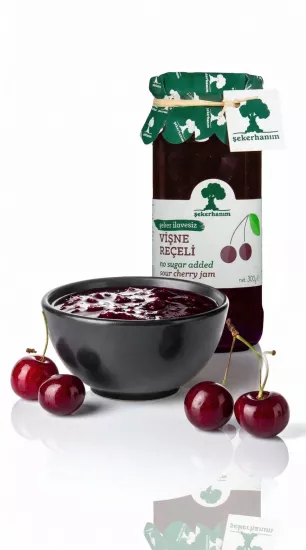 Şeker İlavesiz Vişne Reçeli | 300 gr 