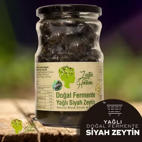 Doğal Fermente Siyah Yağlı Zeytin