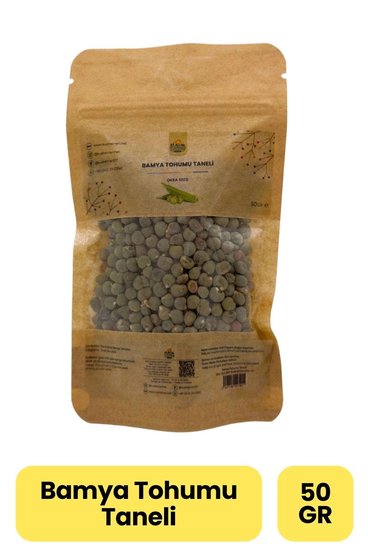 Bamya Tohumu Taneli - 50gr