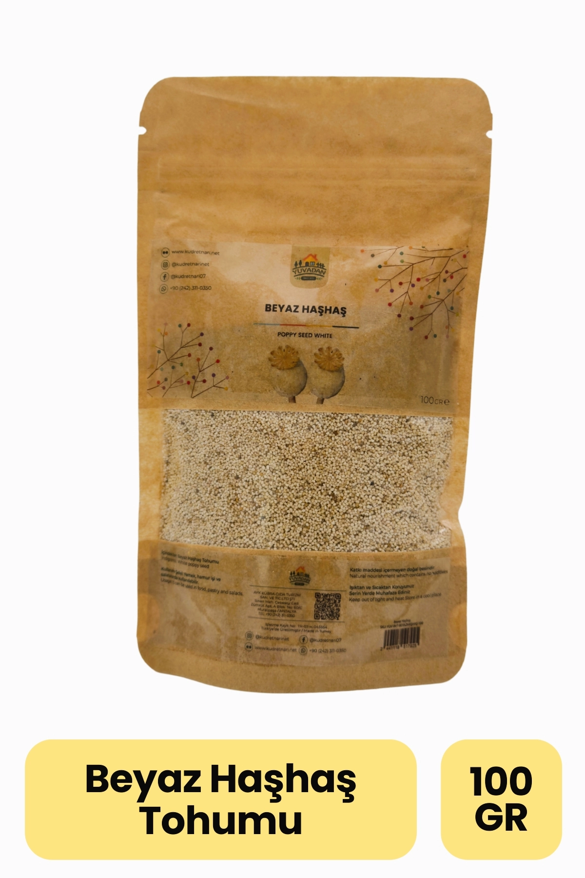 Beyaz Haşhaş Tohumu - 100gr