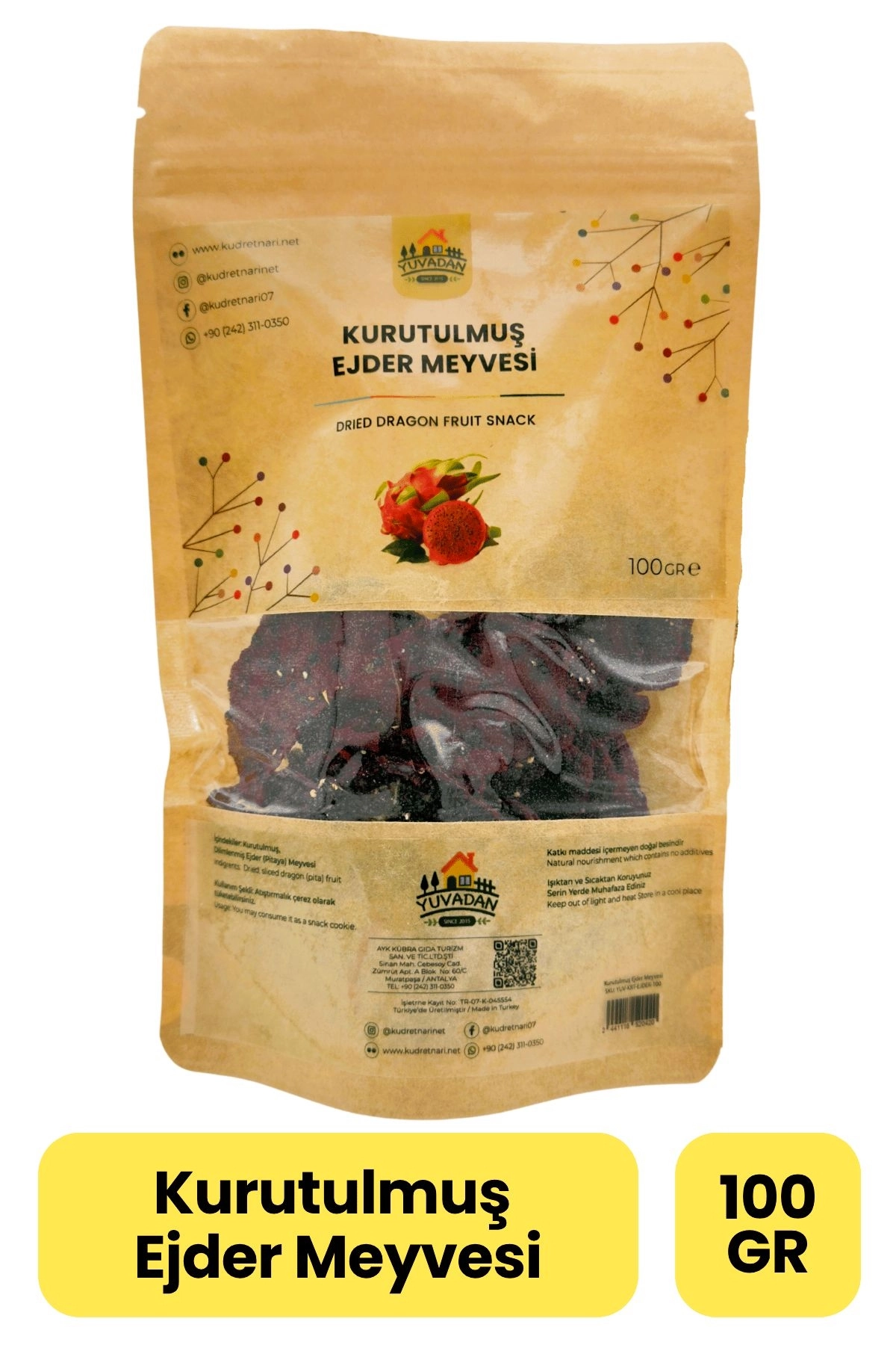 Dried Dragon Fruit - 100gr