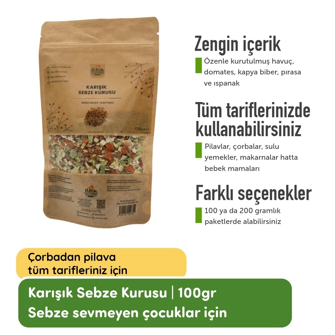 Karışık Sebze Kurusu - 100gr